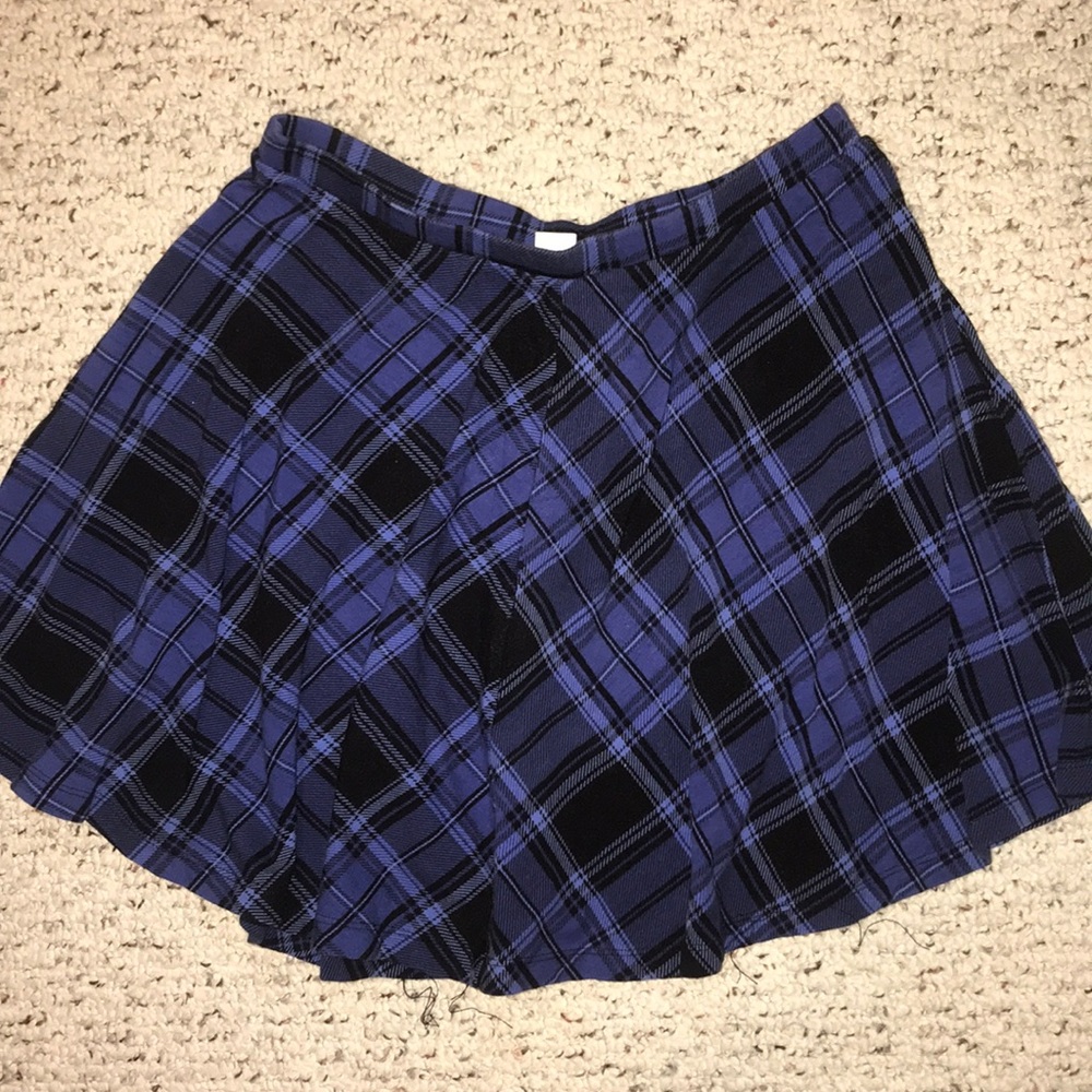 Blue plaid school girl skater skirt!